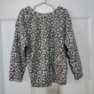 Easy Peasy Girl's Chic Floral Patterned Long Sleeve Top Beige/Olive Size 5T